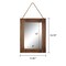 16 X 12 Inch Rustic Wood Framed Wall Mirror with Hanging Rope for Farmhouse Decor, for Entryway, Bedroom, Bathroom, Dresser, Brown